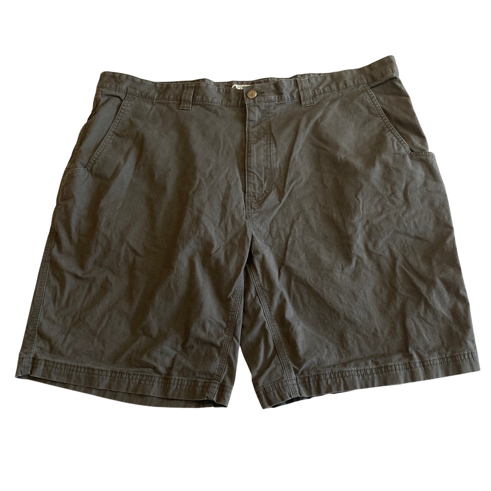 Mountain Khakis Mens 44x10 All Peak Shorts Charcoal Gray Organic Cotton Stretch
